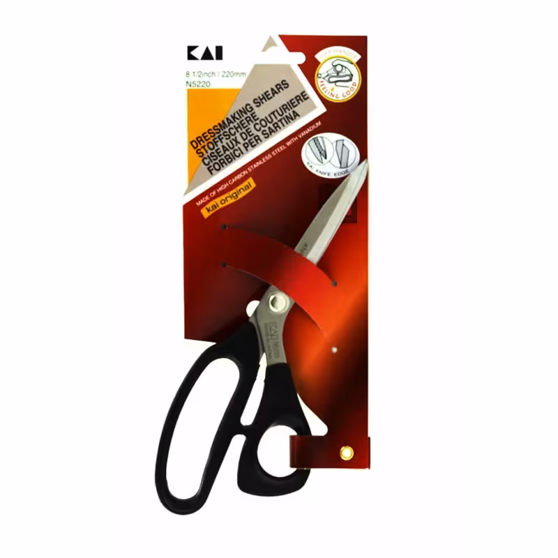 قیچی خیاطی حرفه‌ای کای Kai N-5220 – ساخت ژاپن | برش دقیق برای انواع پارچه‌ها