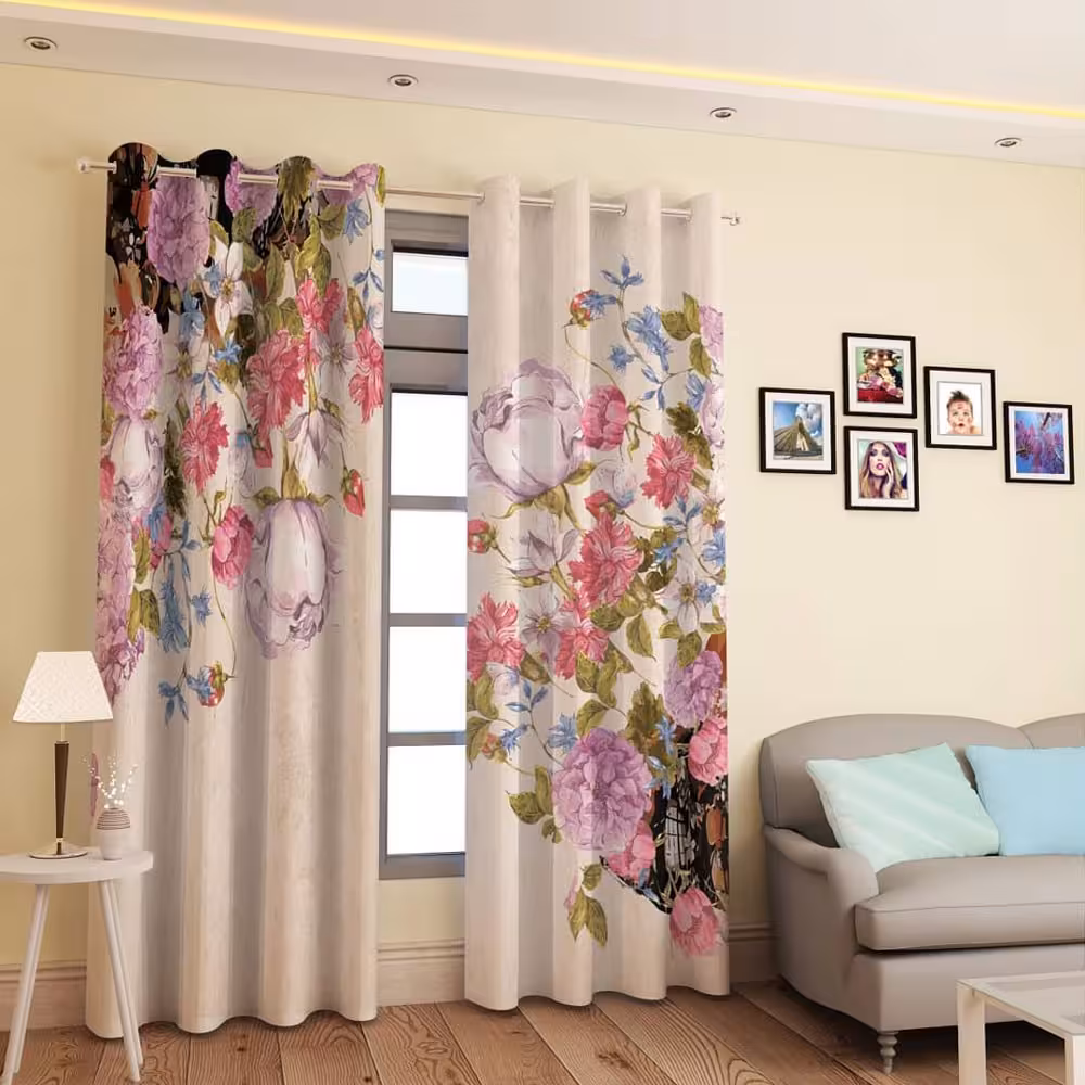 پرده پانچی کد 591 (طرح گل)