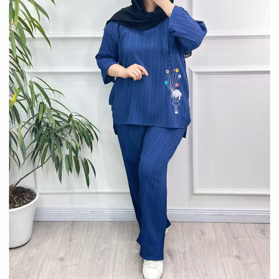 ست بلوز شلوار بادبادکی جنس کراش