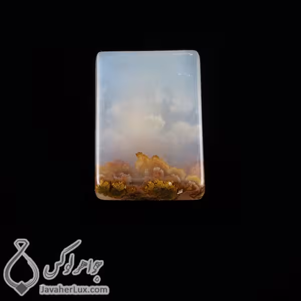 نگین عقیق شجر دریایی مدل برز _ کد : 400262