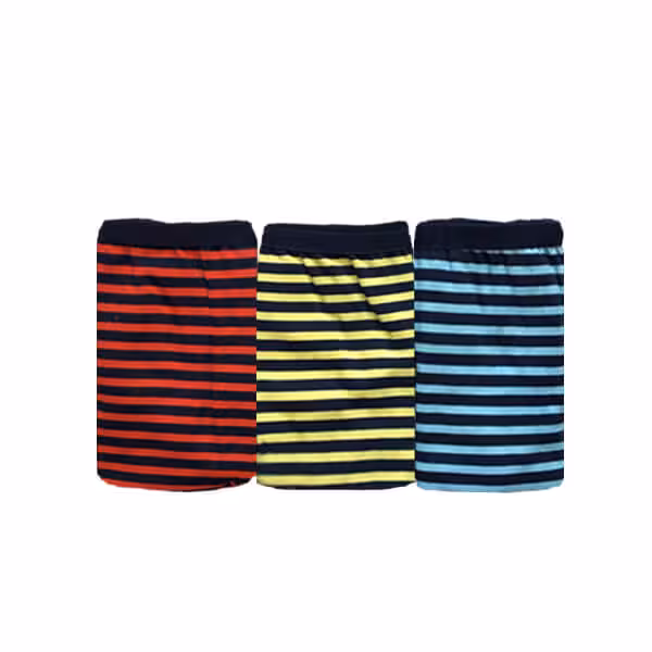 شورت نخی زنانه ترک طرح دار بسته 3 عددی کد und1010