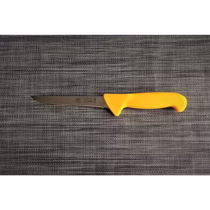 چاقوی قصابی استخوان‌گیری زولینگن (Solingen) مدل Max Melchi با تیغه 15 سانتی‌متر و دسته زرد – ساخت آلمان
