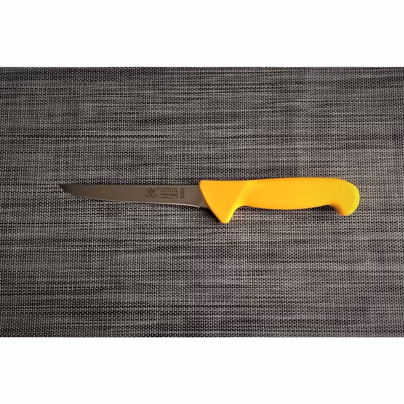 چاقوی قصابی استخوان‌گیری زولینگن (Solingen) مدل Max Melchi با تیغه 15 سانتی‌متر و دسته زرد – ساخت آلمان