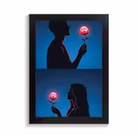 تابلو عاشقانه طرح flower moon کد PF-27026