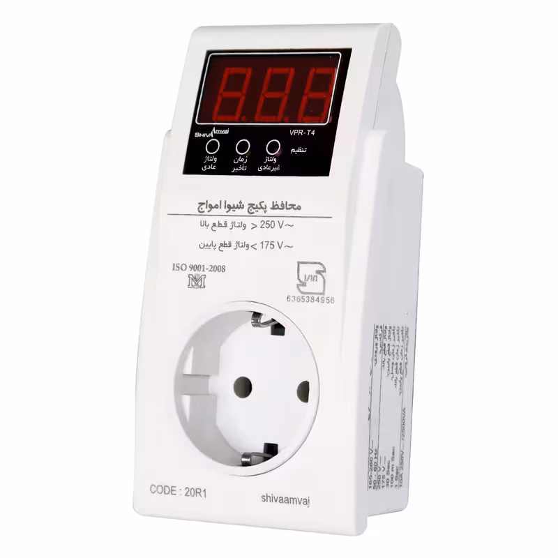 محافظ ولتاژ دیجیتال شیوا امواج مدل VPR-T4 | کالا مکس