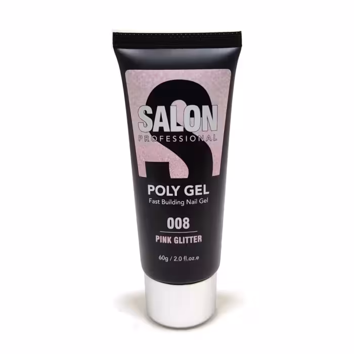 پلی ژل سالن شماره PINK GLITTER 08 حجم 60 میل