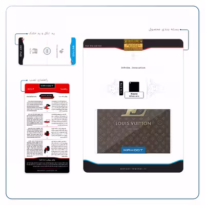 برچسب پوششی ماهوت مدل LOUIS-VUITTON-Logo مناسب برای تبلت شیائومی Mi Pad 4 2018