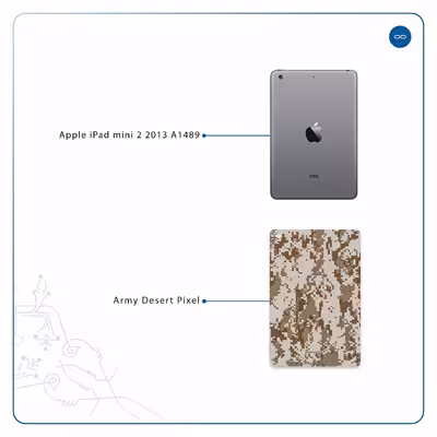 برچسب پوششی ماهوت مدل Army-Desert-Pixel مناسب برای تبلت اپل iPad mini 2 2013 A1489