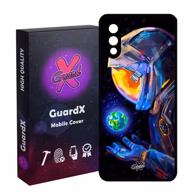 کاور گارد ایکس طرح فضانورد مدل Glass10496 مناسب برای گوشی موبایل سامسونگ Galaxy A02 / M02