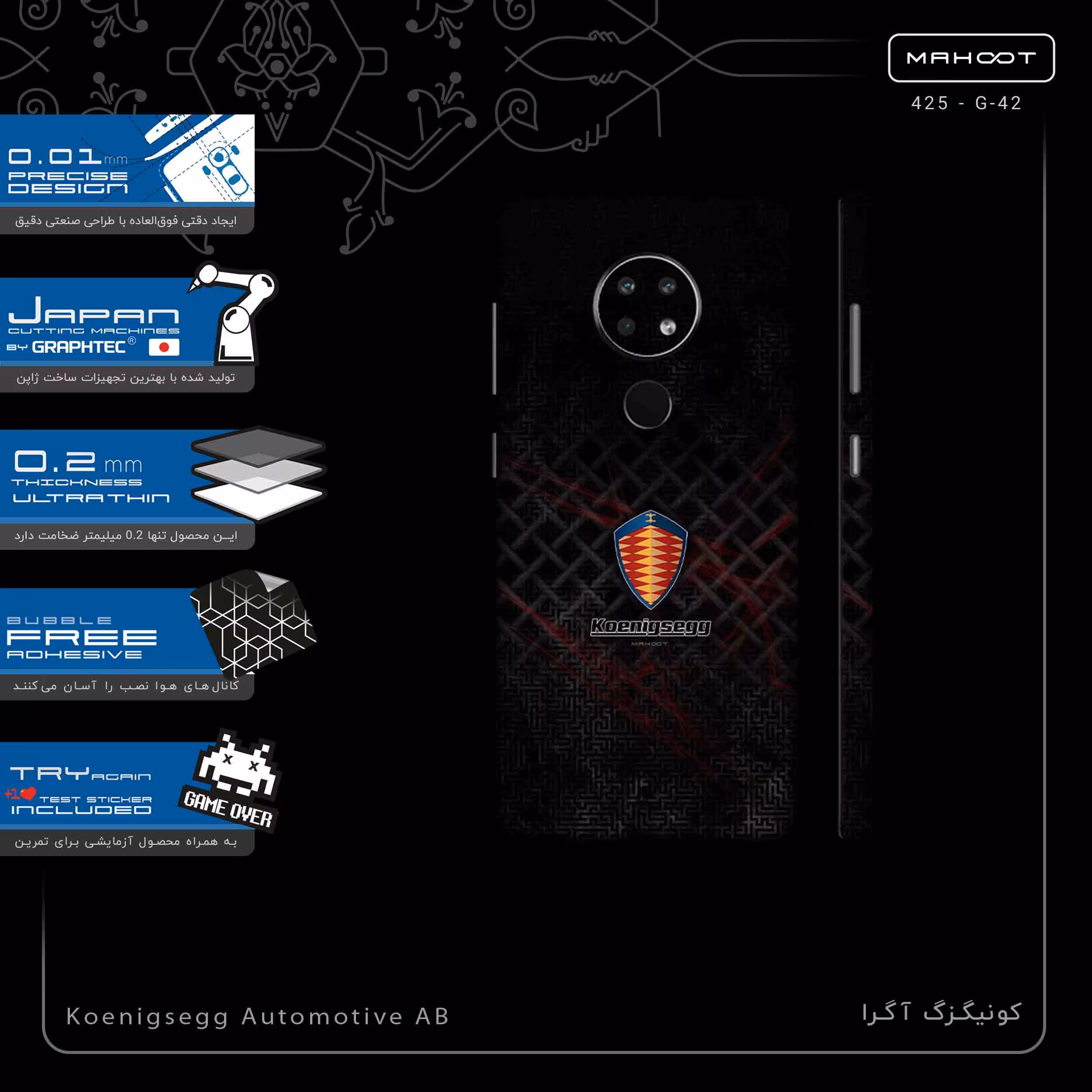برچسب پوششی ماهوت مدل Koenigsegg Automotive AB-FullSkin مناسب برای گوشی موبایل نوکیا 7.2
