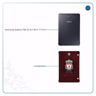 برچسب پوششی ماهوت مدل Liverpool مناسب برای تبلت سامسونگ Galaxy Tab S2 8.0 2015 T715