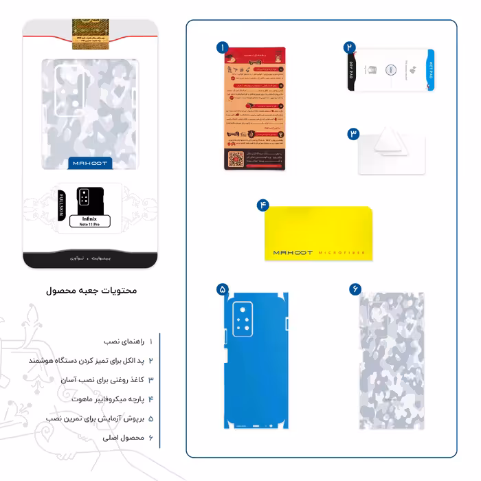 برچسب پوششی ماهوت مدل Army-Snow-FullSkin مناسب برای گوشی موبایل اینفینیکس Note 11 Pro