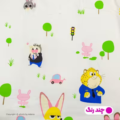 ملحفه آدنو مدل زوتوپیا کد IR83 یک نفره سایز 90x200 سانتی متر