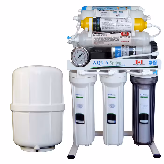 دستگاه تصفیه کننده آب آکوآ اسپرینگ مدل NF8600 به همراه فیلتر تصفیه آب مجموعه 3 عددی