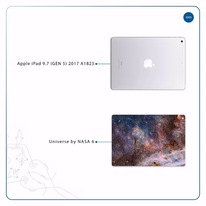برچسب پوششی ماهوت مدل Universe-by-NASA-6 مناسب برای تبلت اپل iPad 9.7 (GEN 5) 2017 A1823