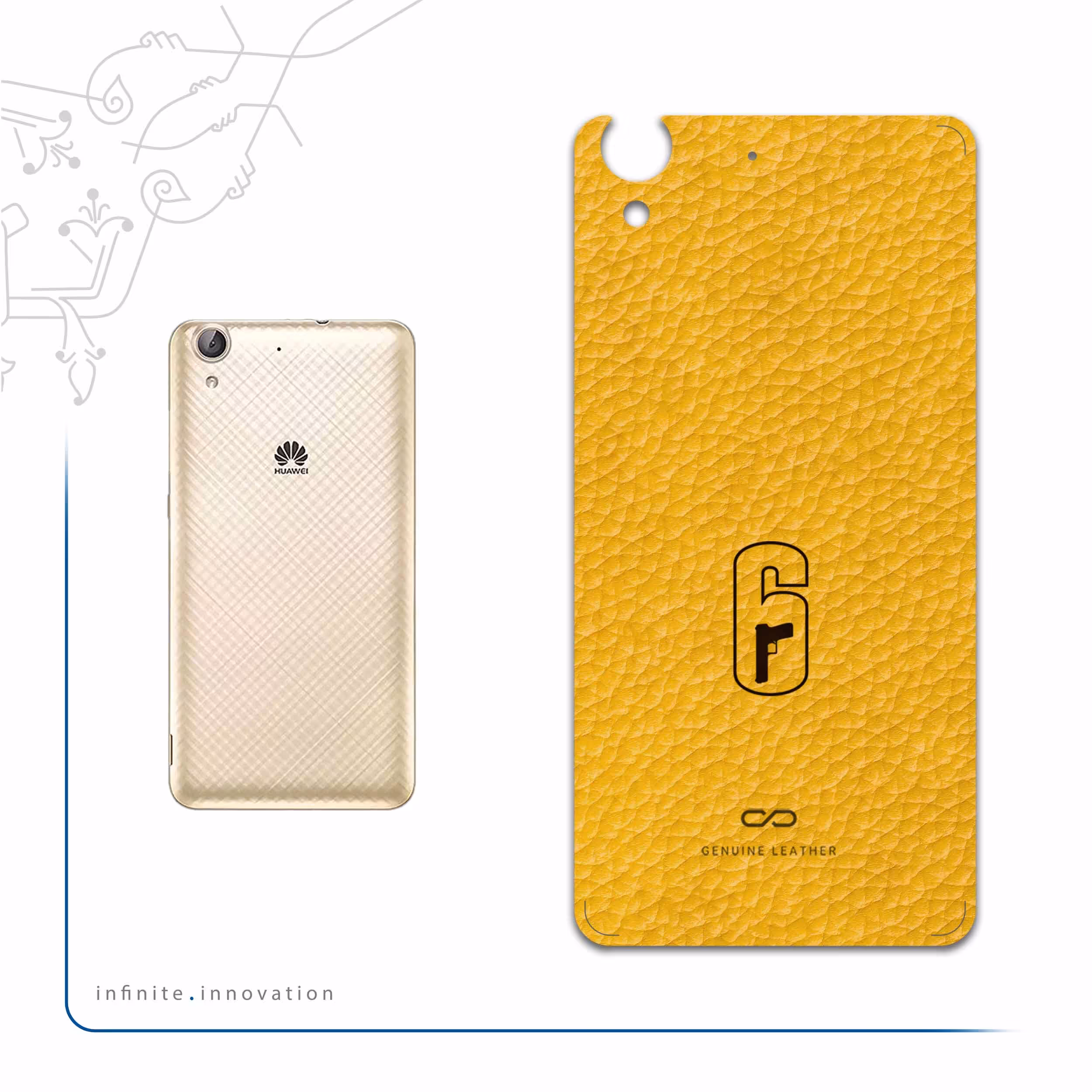 برچسب پوششی ماهوت مدل ML-RNBW_SX مناسب برای گوشی موبایل هوآوی Y6 II