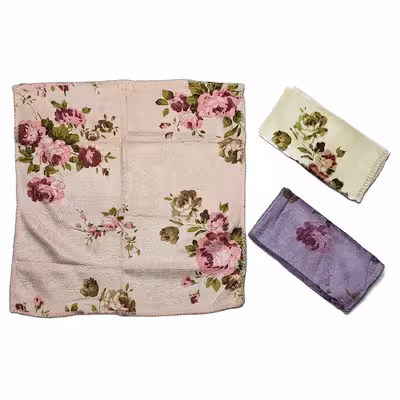 دستمال نظافت بیلو طرح گل بسته 3 عددی
