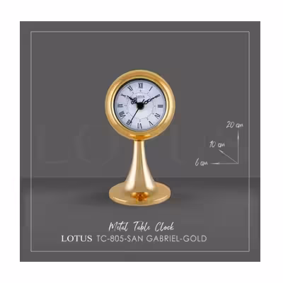 ساعت رومیزی لوتوس مدل TC-805-GOLD SAN GABRIEL