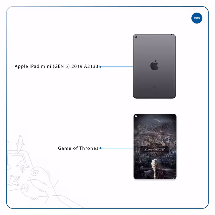 برچسب پوششی ماهوت مدل Game of Thrones مناسب برای تبلت اپل iPad mini (GEN 5) 2019 A2133