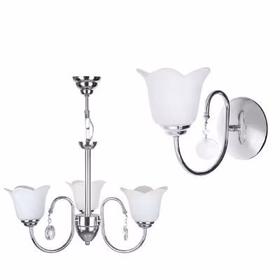 چراغ دیواری و لوستر سه شعله چشمه نور کد AB856/3 1-O-Pro