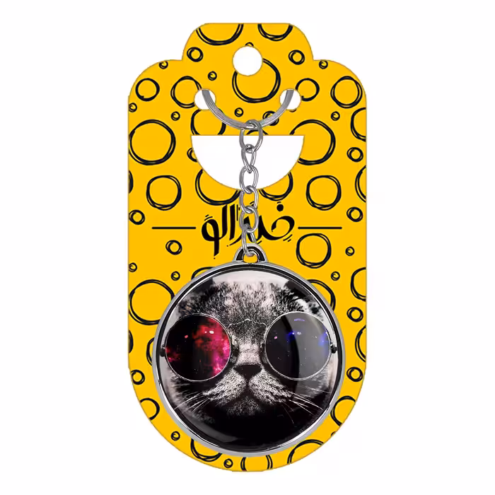 جاکلیدی خندالو طرح گربه مدل دوطرفه کد 60115044