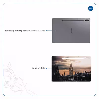 برچسب پوششی ماهوت مدل London City مناسب برای تبلت سامسونگ Galaxy Tab S6 2019 SM-T860