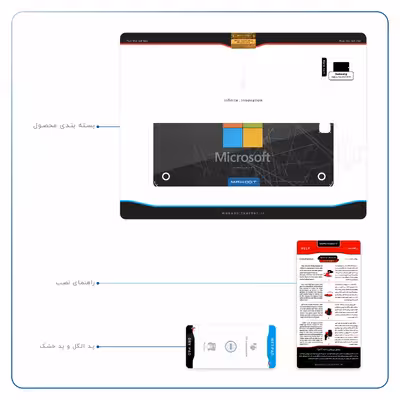 برچسب پوششی ماهوت مدل Microsoft-Logo مناسب برای تبلت سامسونگ Galaxy Tab A 9.7 2015 T555