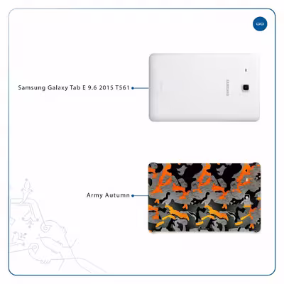 برچسب پوششی ماهوت مدل Autumn-Army مناسب برای تبلت سامسونگ Galaxy Tab E 9.6 2015 T561