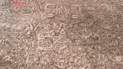 فرش ماشینی زمرد مشهد طرح پتینه کد TA113 زمینه طوسی