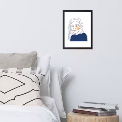 تابلو مدل دکوراتیو مینیمال طرح دختر کد 2828