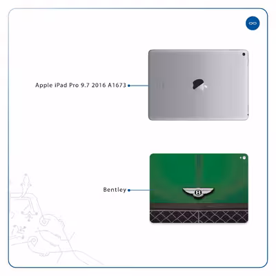برچسب پوششی ماهوت مدل Bentley مناسب برای تبلت اپل iPad Pro 9.7 2016 A1673