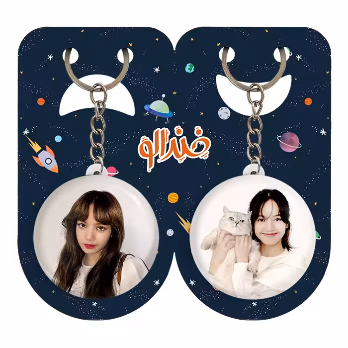 جاکلیدی خندالو مدل لیسا بلک پینک کد 1429014292 مجموعه 2 عددی