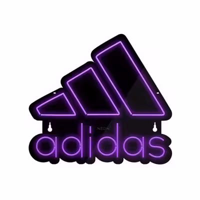 چراغ دیواری نئون دیزاین طرح Adidas-Text-BL_PR