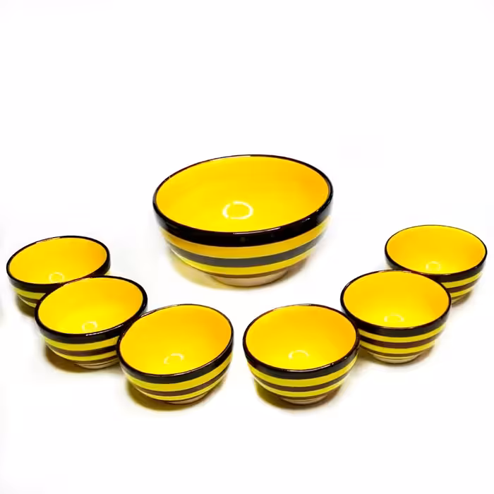 مجموعه ظروف هفت سین 7 پارچه  مدل زنبوری