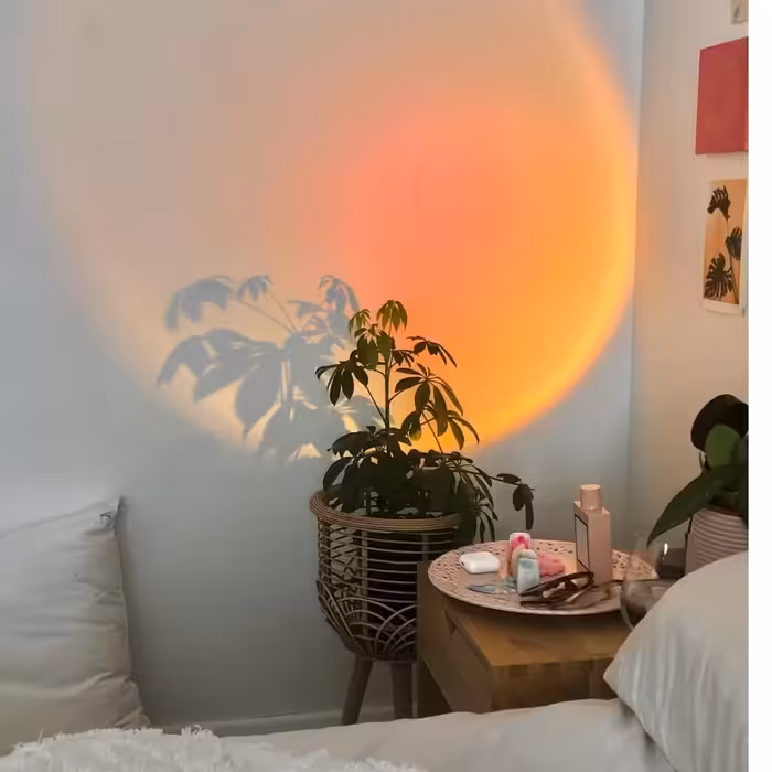 چراغ رومیزی مدل غروب خورشید rgb