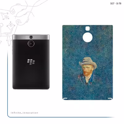 برچسب پوششی ماهوت مدل Self portrait with a gray felt hat مناسب برای گوشی موبایل بلک بری Passport Silver Edition