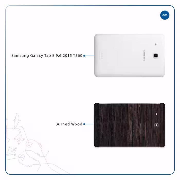 برچسب پوششی ماهوت مدل Burned Wood مناسب برای تبلت سامسونگ Galaxy Tab E 9.6 2015 T560