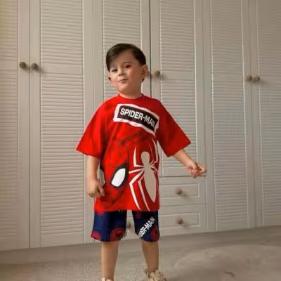 ست تیشرت شلوارک اسپایدرمن یا مرد عنکبوتی