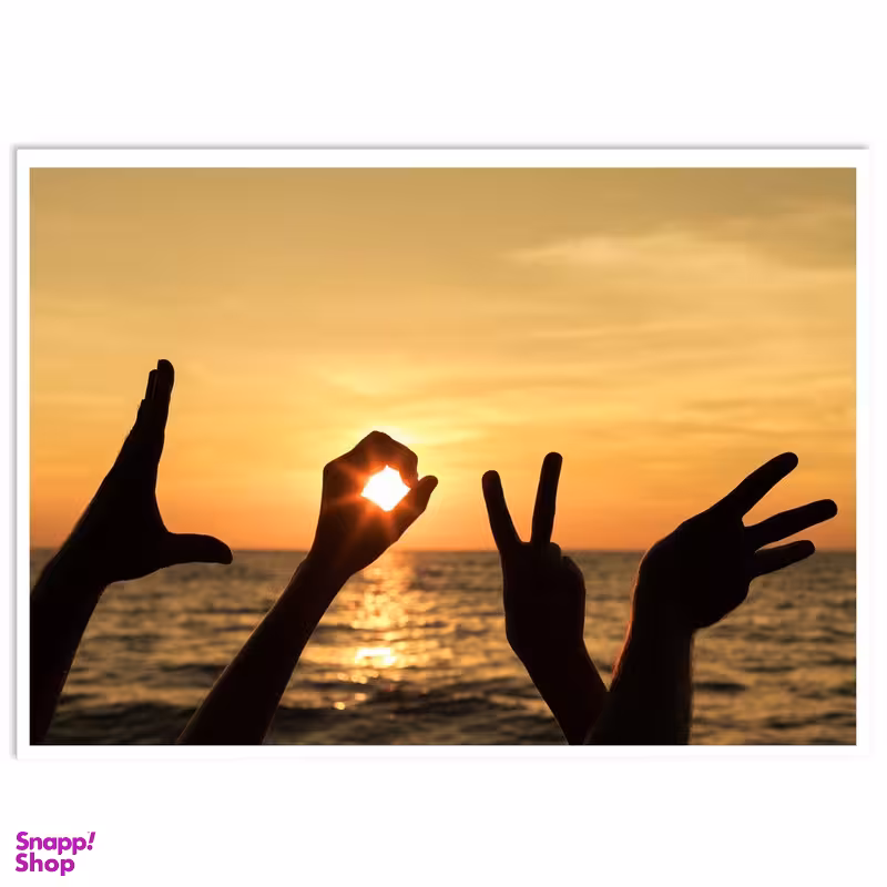 تابلو نوری بکلیت طرح عشق و غروب آفتاب مدل W-S1277