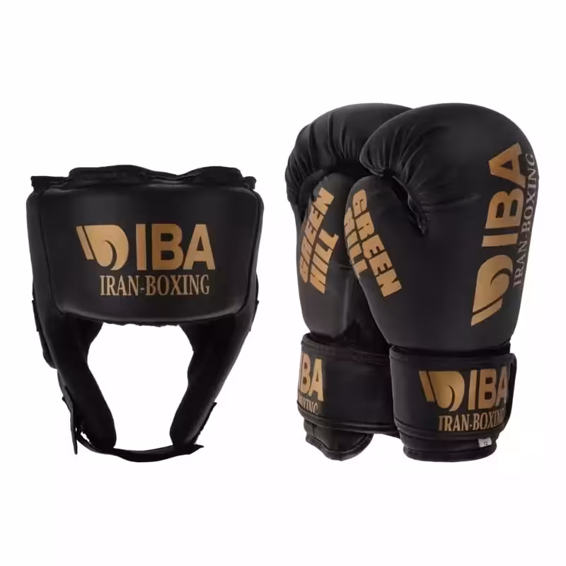 ست دستکش و کلاه گرین هیل  super aiba black