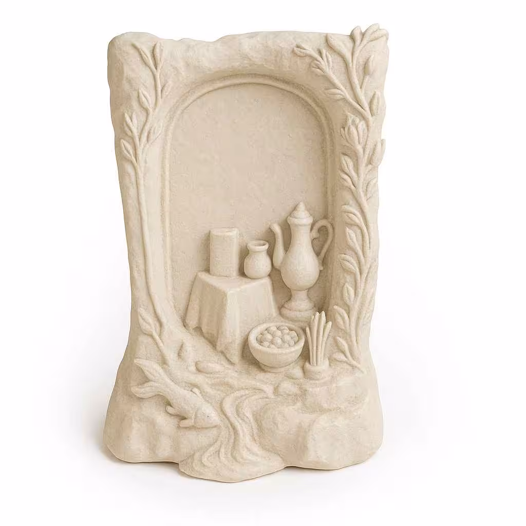 قالب سیلیکونی قاب جام می سنگ مصنوعی