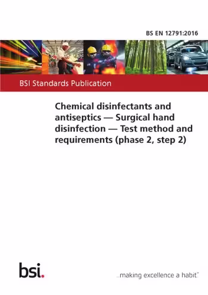 خرید و دانلود نسخه کامل کتاب Chemical disinfectants and antiseptics — Surgical hand disinfection — Test method and requirements (phase 2, step 2)