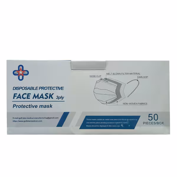 ماسک تنفسی سه لایه مدل face mask بسته 50 عددی | کالا مکس