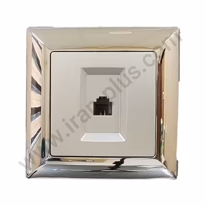 تلفن تک سوکت (2خط) مدل الیزه طرح متال نقره ای