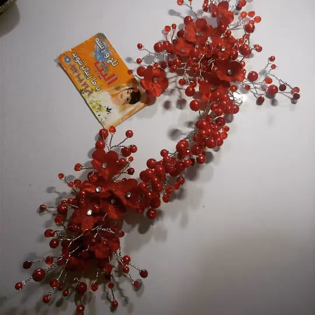 ریسه بلند گلدار  پارچه ای زیبا و مجلسی 