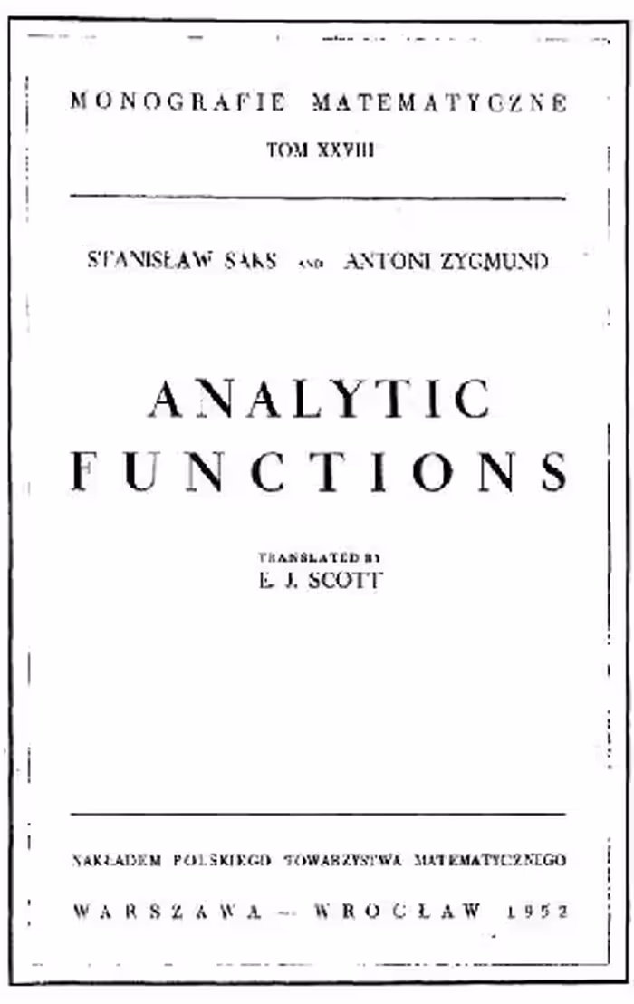 خرید و دانلود نسخه کامل کتاب Analytic functions