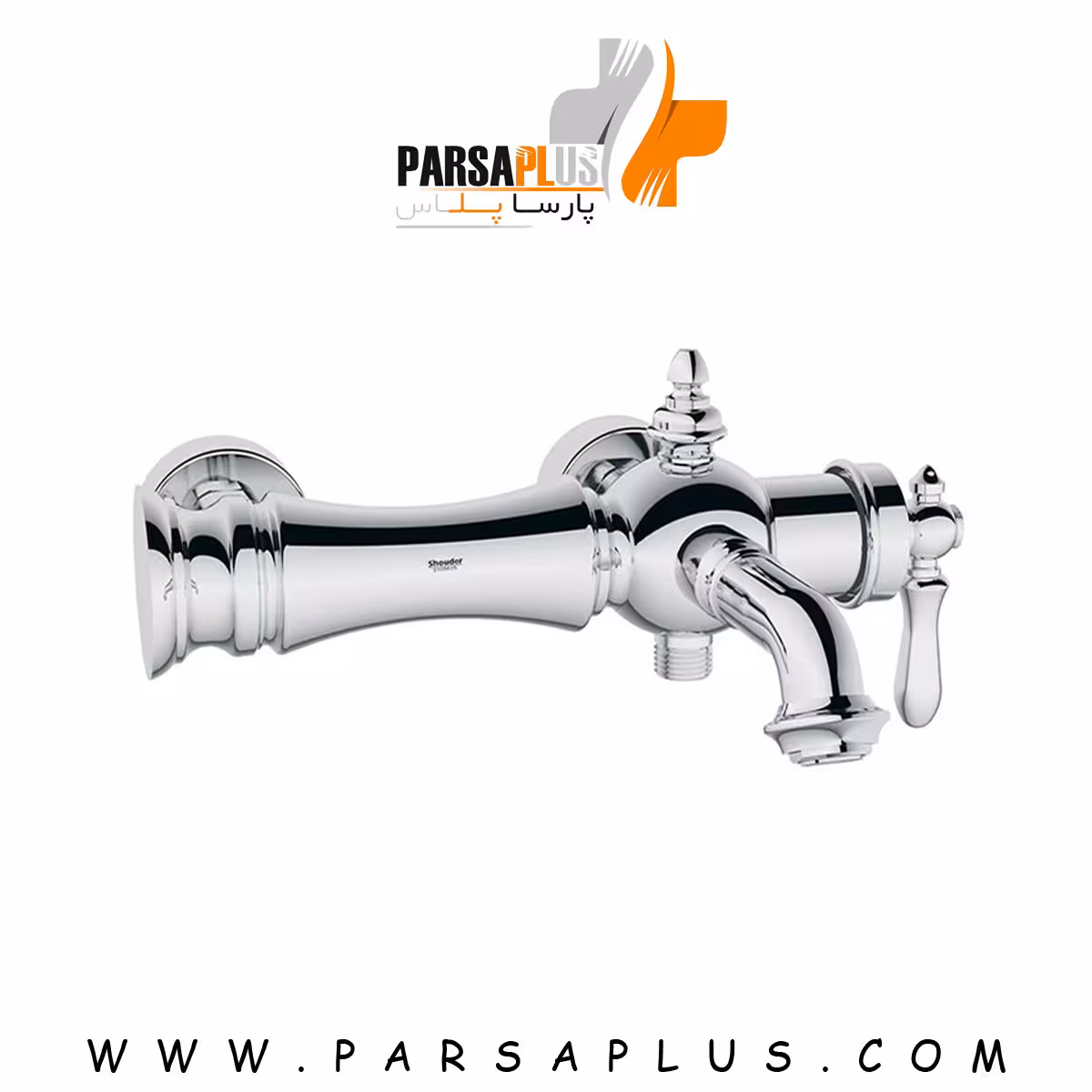 شیر حمام شودر مدل بیزانس کروم