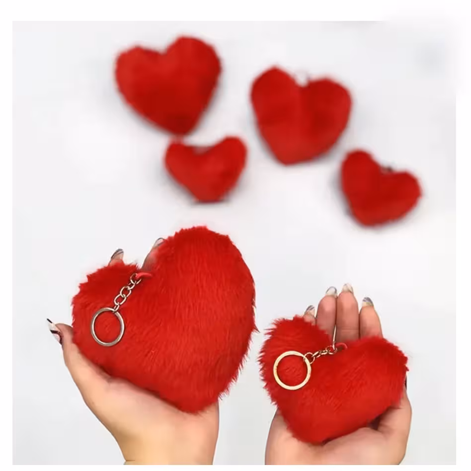 جا کلیدی و جاسوئیچی  زنانه طرح قلب قرمز 