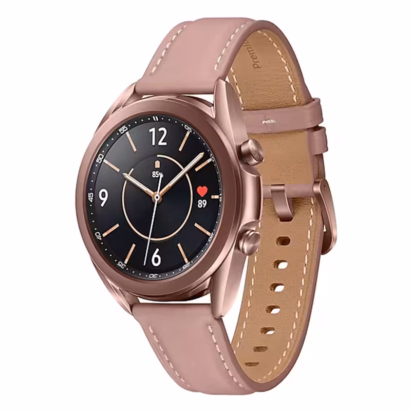 ساعت هوشمند سامسونگ مدل Galaxy Watch3 SM-R850 41mm بند چرمی