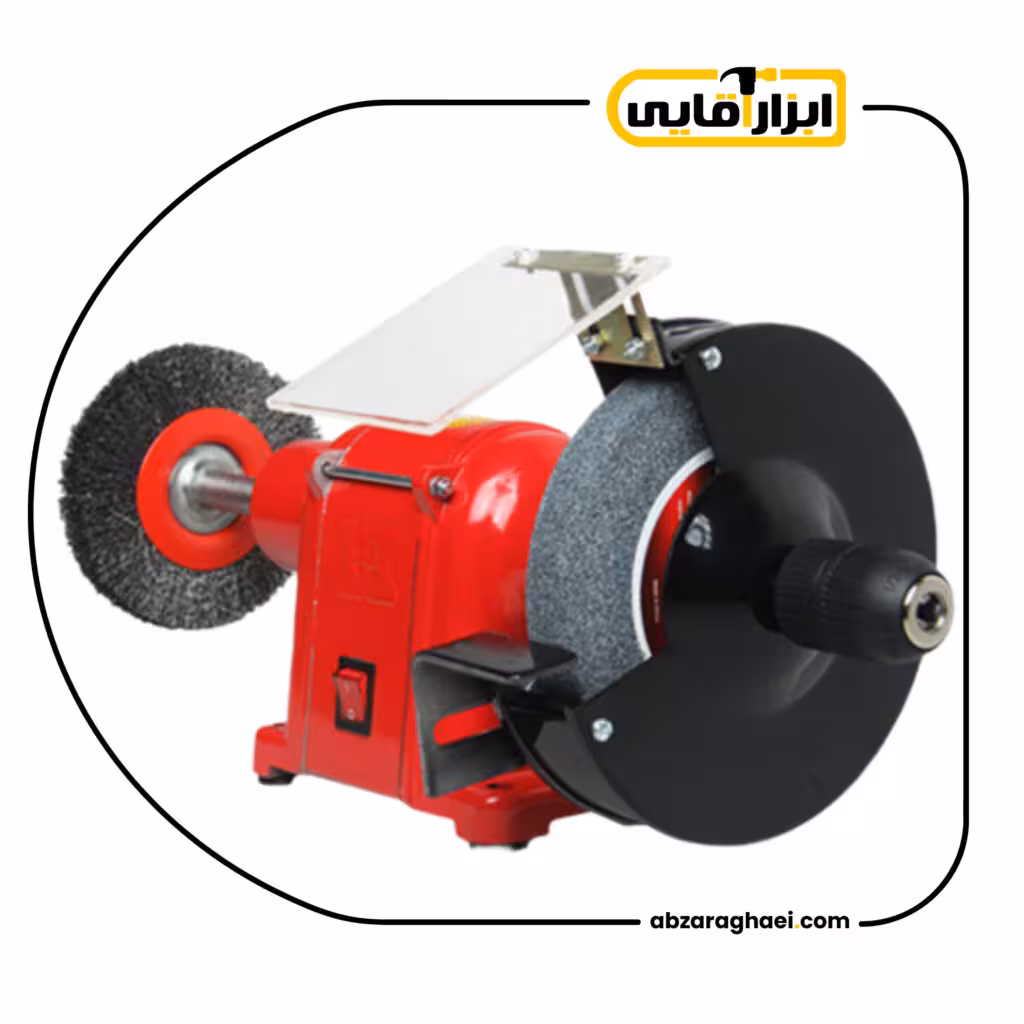 دستگاه سنگ سنباده 175 میلیمتر با سه نظام و شفت بلند محک BGD-175